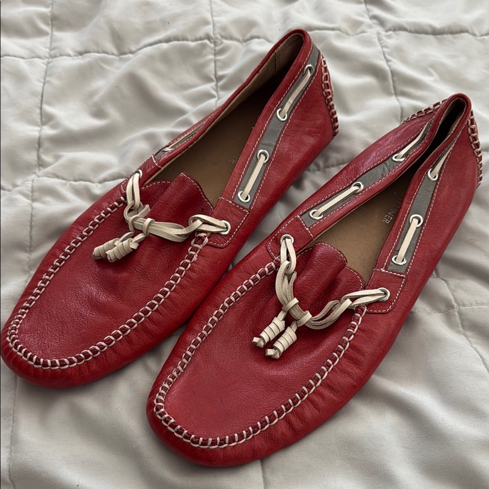 Red Leather Loafers